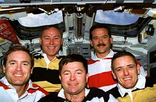  STS-74 inflight crew portrait 